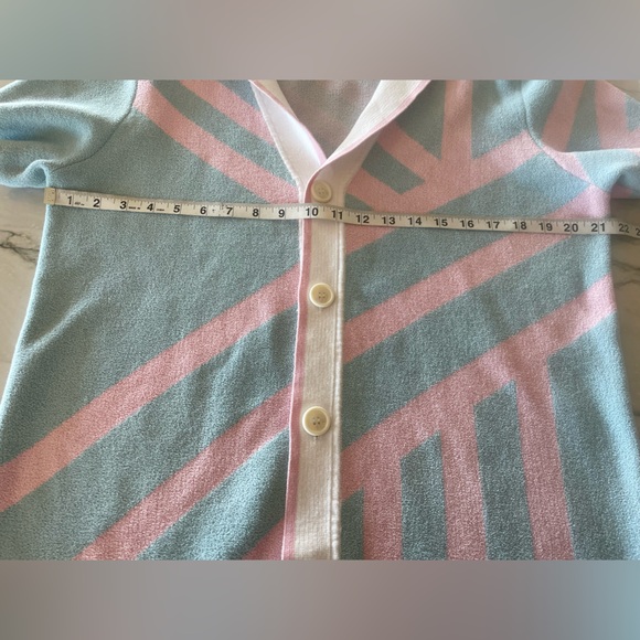 Women's SEROYA Lei Shirt in Jacquard Pink & Blue-Size XL - Picture 8 of 9